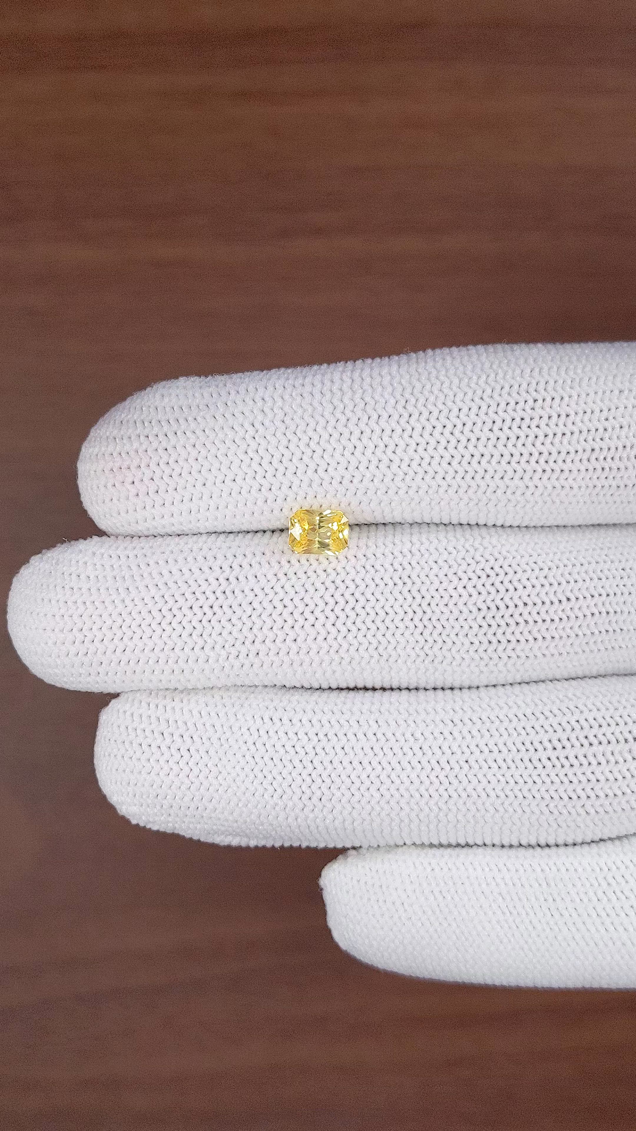 1.12 Ct. Yellow Sapphire from Ceylon (Sri Lanka) Size Video