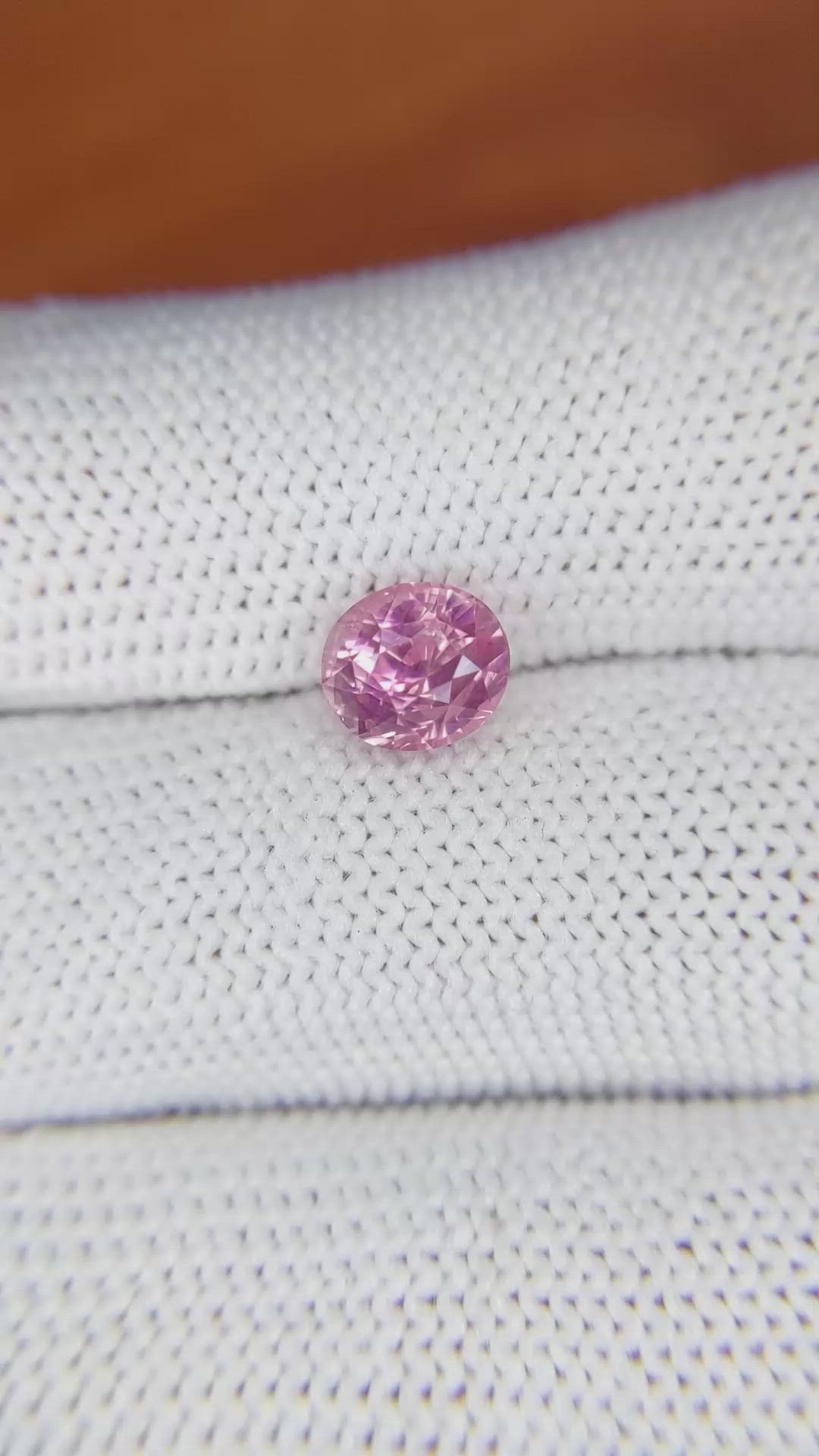 2.05 Ct. Pink Sapphire from Ceylon (Sri Lanka) Size Video