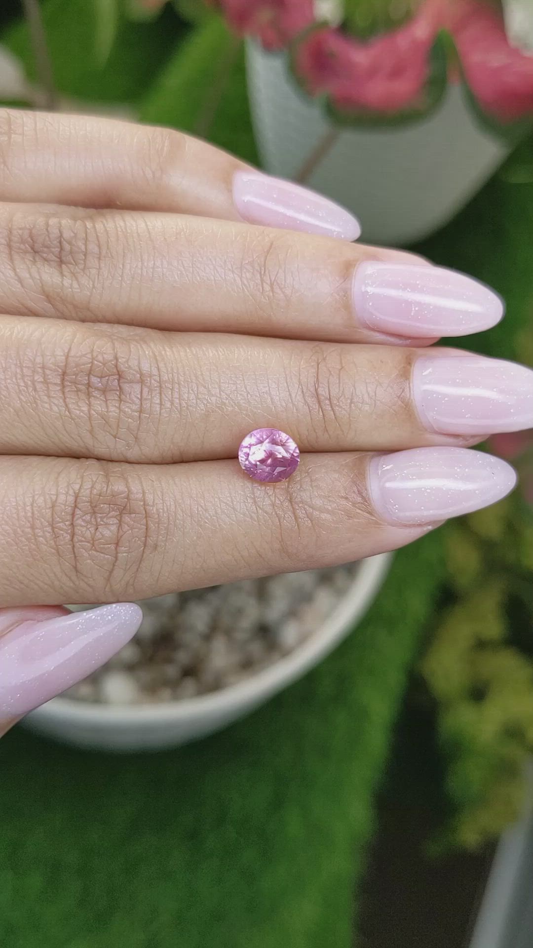 2.05 Ct. Pink Sapphire from Ceylon (Sri Lanka) Size Video