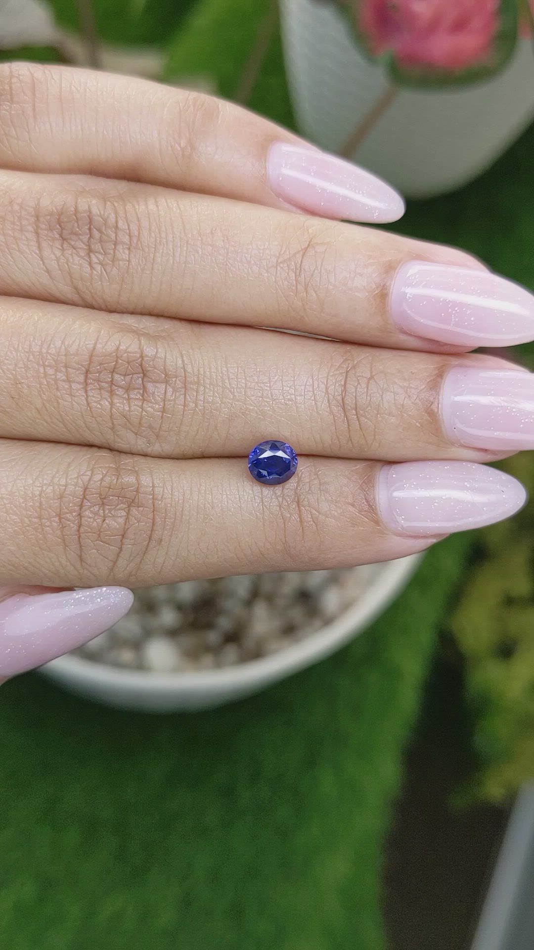 1.06 Ct. Blue Sapphire from Ceylon (Sri Lanka) Size Video