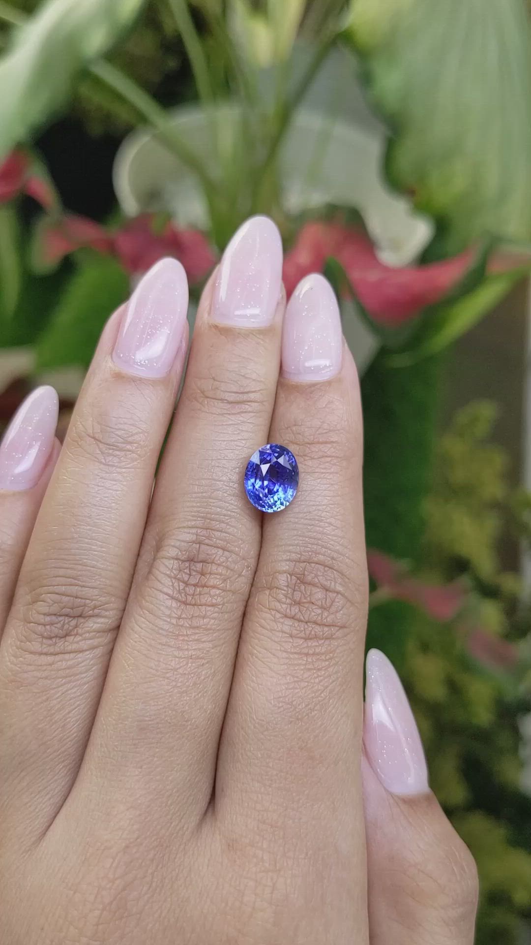 3.60 Ct. Blue Sapphire from Ceylon (Sri Lanka) Size Video