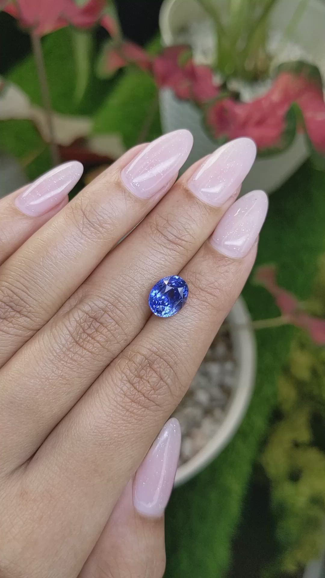 3.60 Ct. Blue Sapphire from Ceylon (Sri Lanka) Size Video