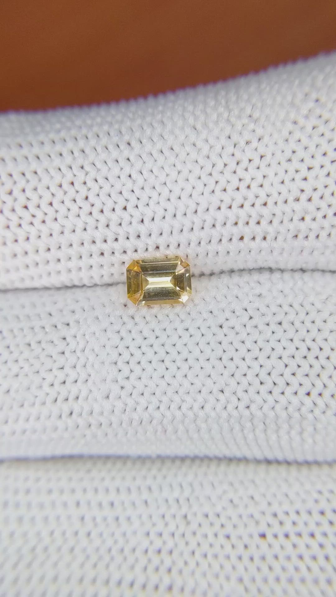 0.54 Ct. Peach Sapphire from Ceylon (Sri Lanka) Size Video