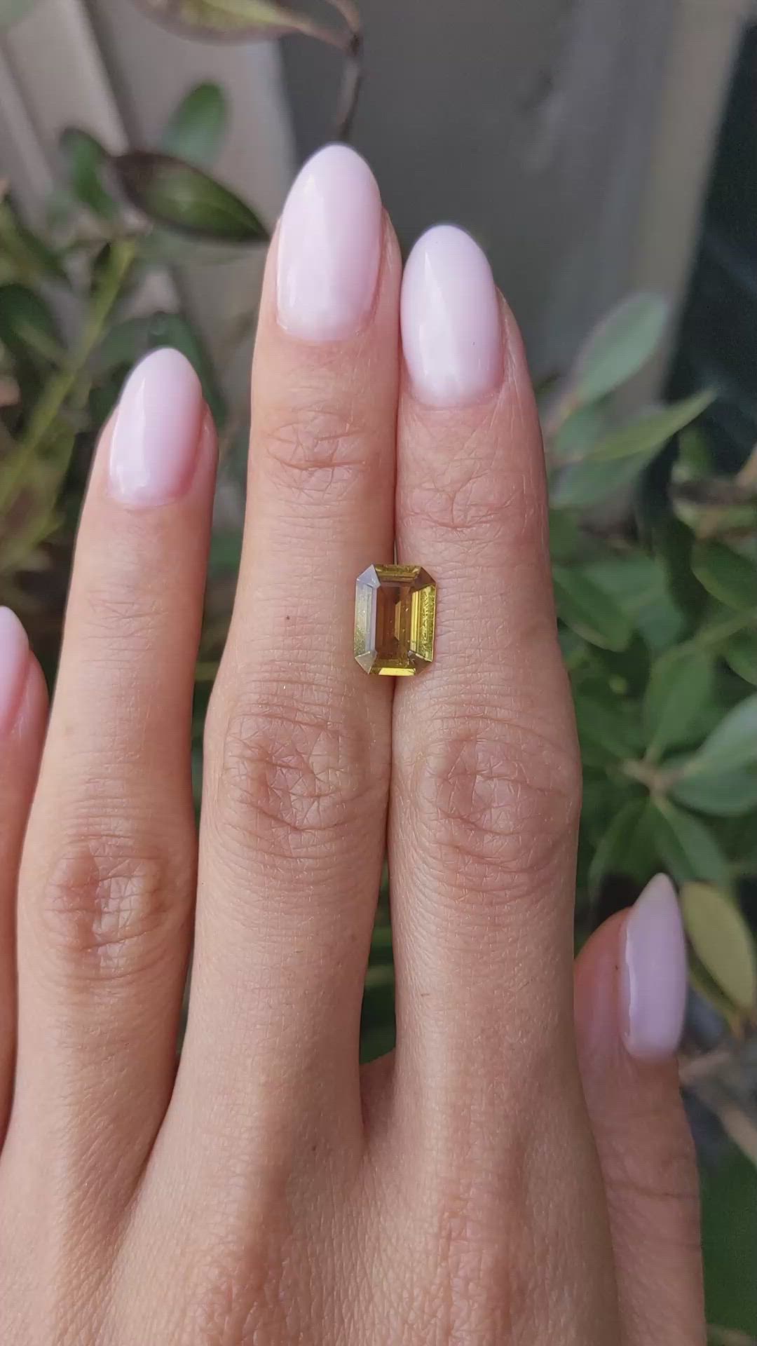 2.31 Ct. Yellowish Brown Sapphire from Ceylon (Sri Lanka) Size Video