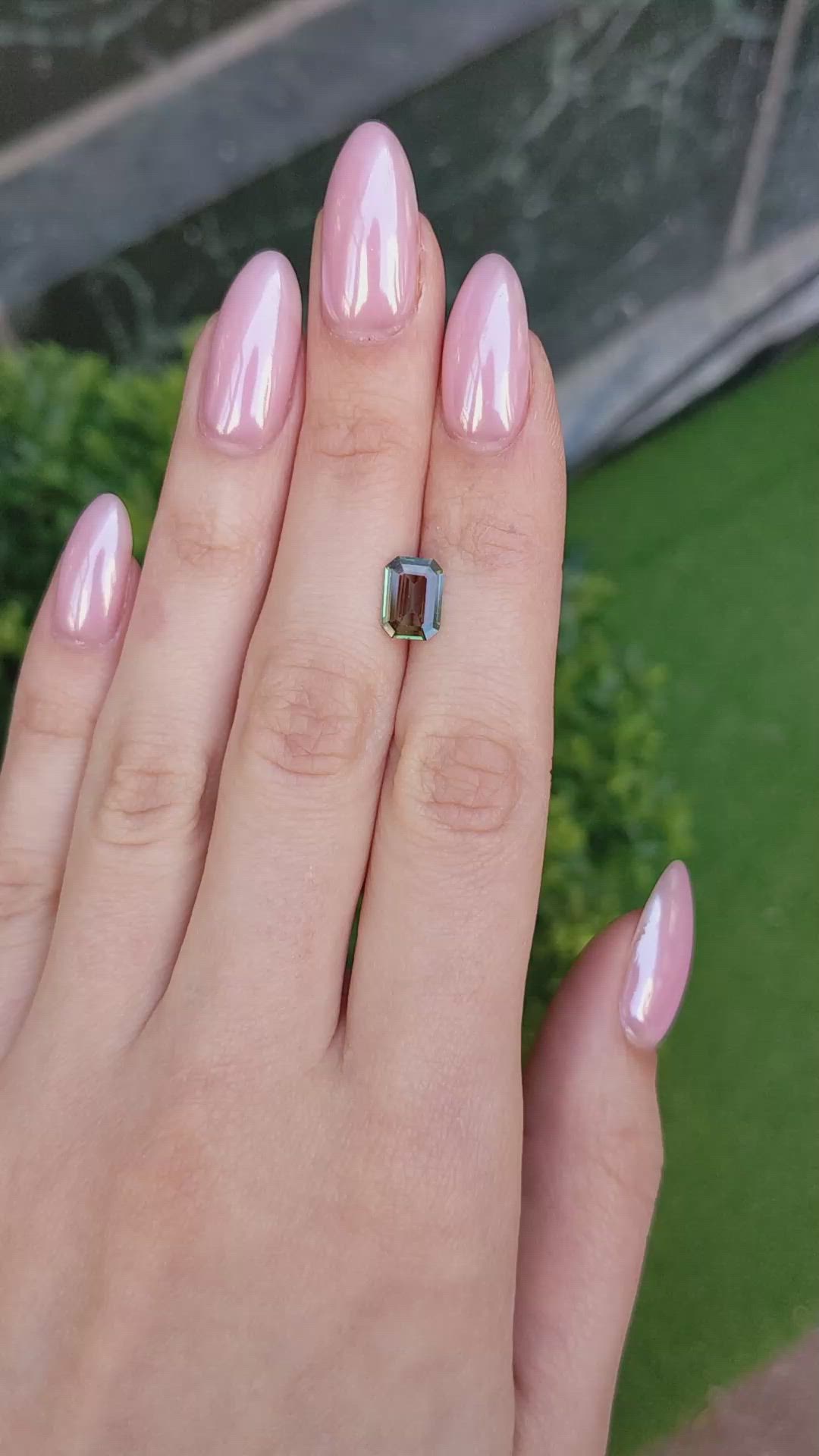 1.68 Ct. Green Sapphire from Ceylon (Sri Lanka) Size Video