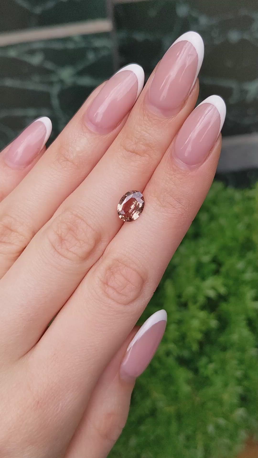 1.81 Ct. Pinkish Brown Sapphire from Ceylon (Sri Lanka) Size Video