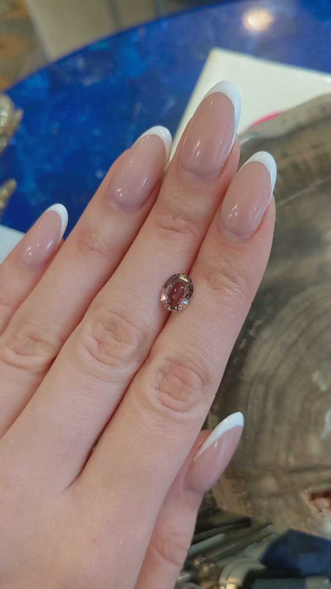 1.81 Ct. Pinkish Brown Sapphire from Ceylon (Sri Lanka) Size Video