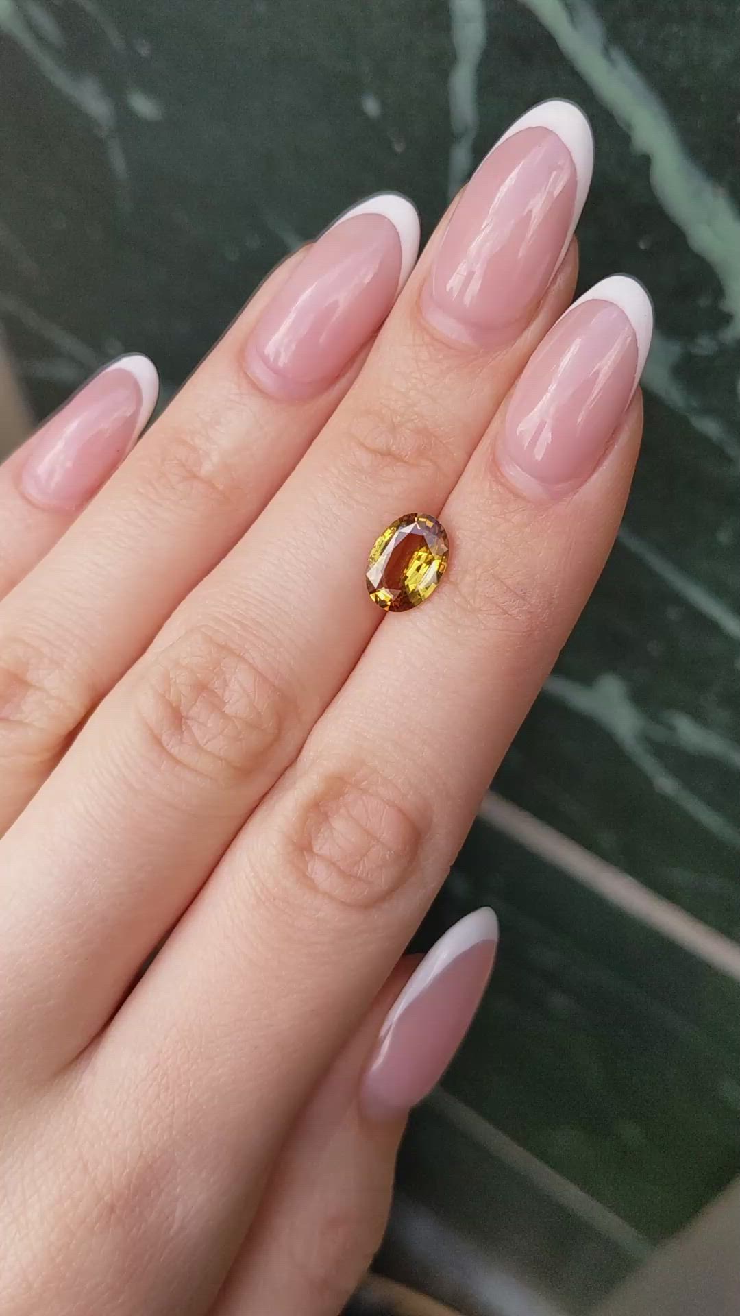 2.04 Ct. Yellowish Brown Sapphire from Ceylon (Sri Lanka) Size Video