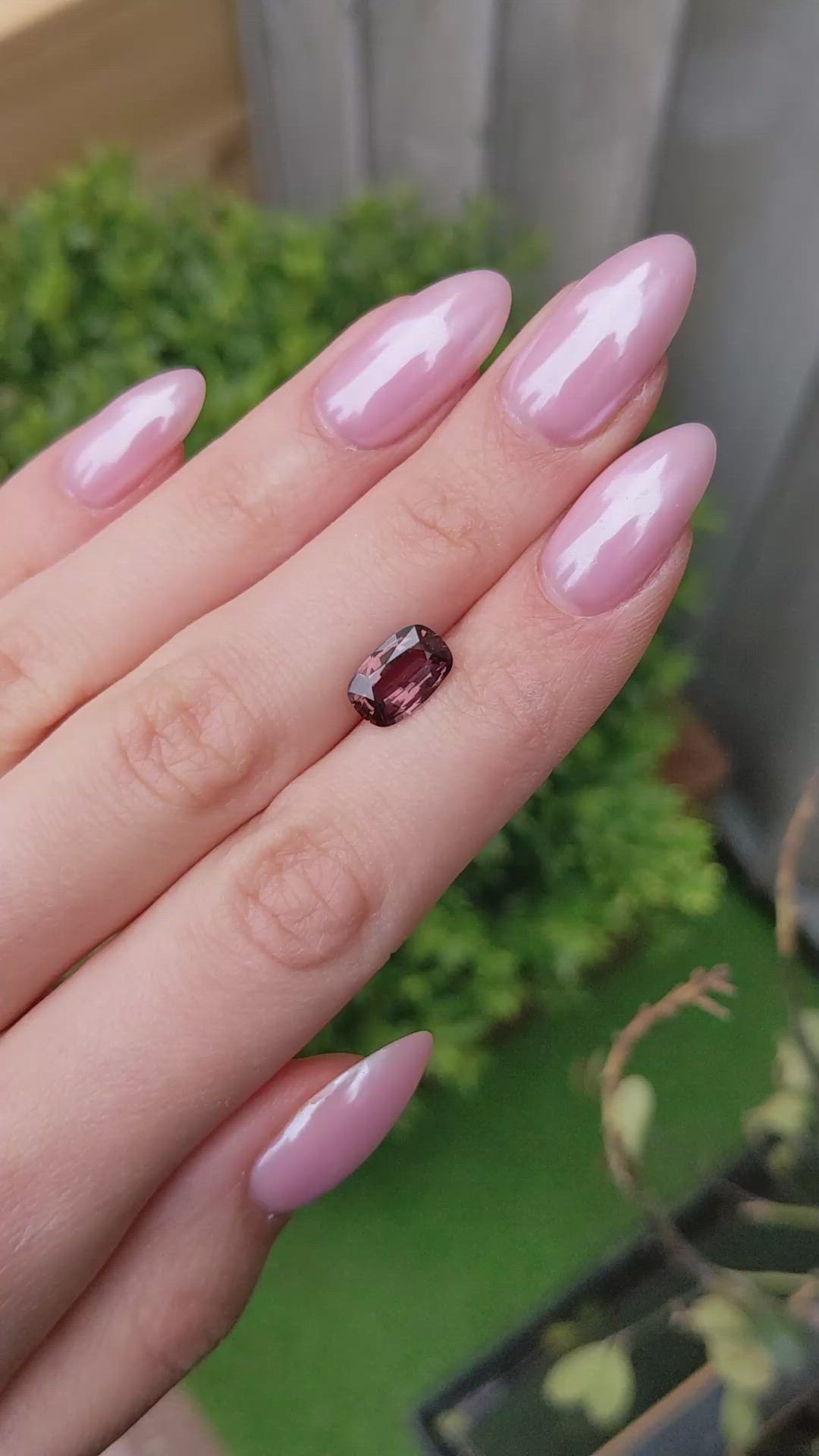 2.56 Ct. Pinkish Brown Sapphire from Ceylon (Sri Lanka) Size Video