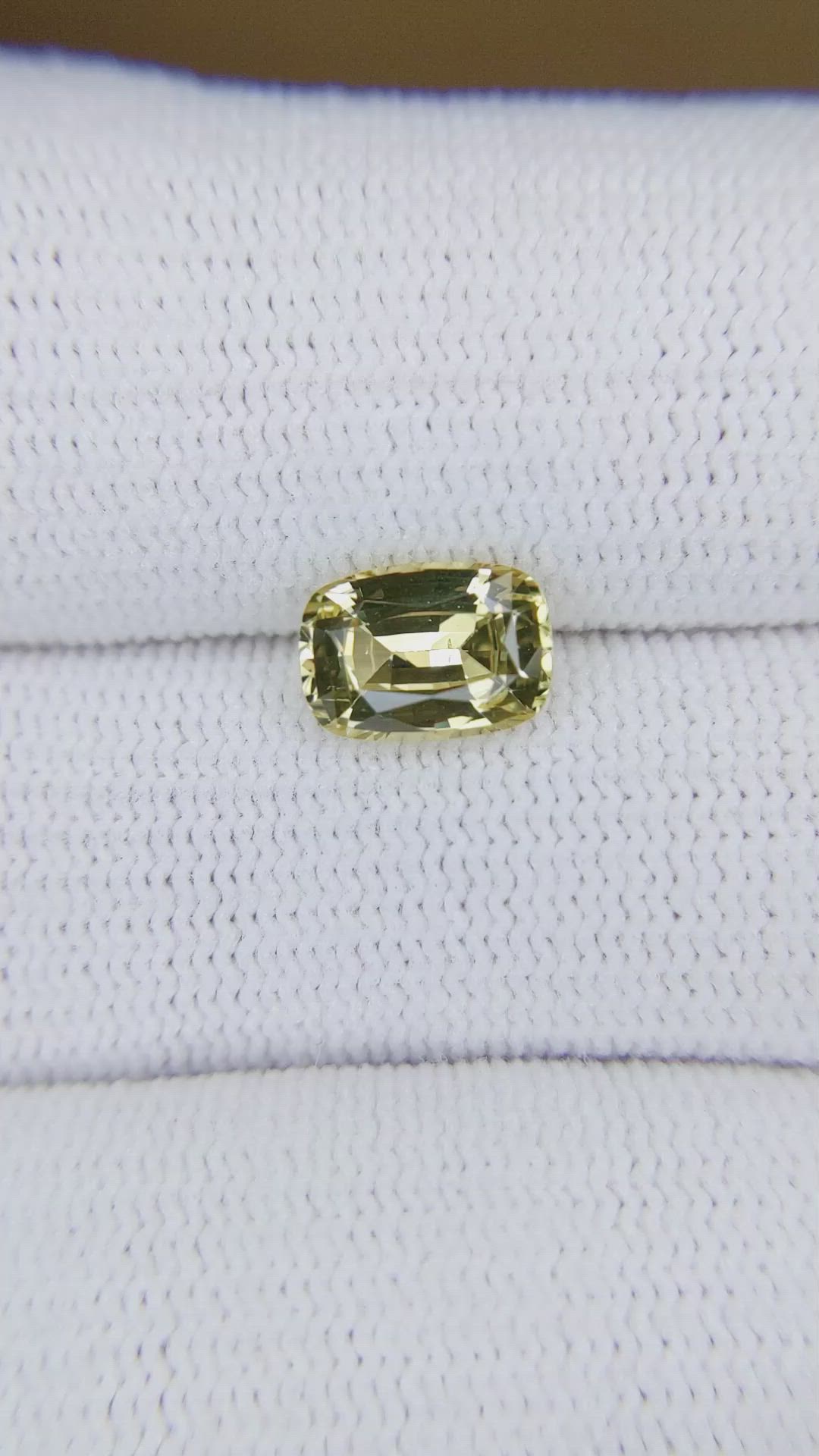 1.92 Ct. Yellow Sapphire from Ceylon (Sri Lanka) Size Video