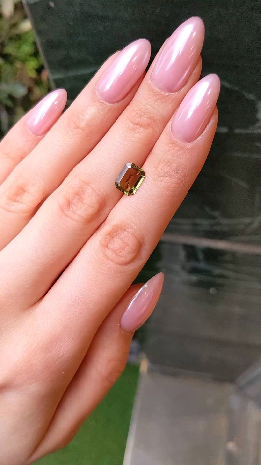 1.97 Ct. Yellowish Green Sapphire from Ceylon (Sri Lanka) Size Video