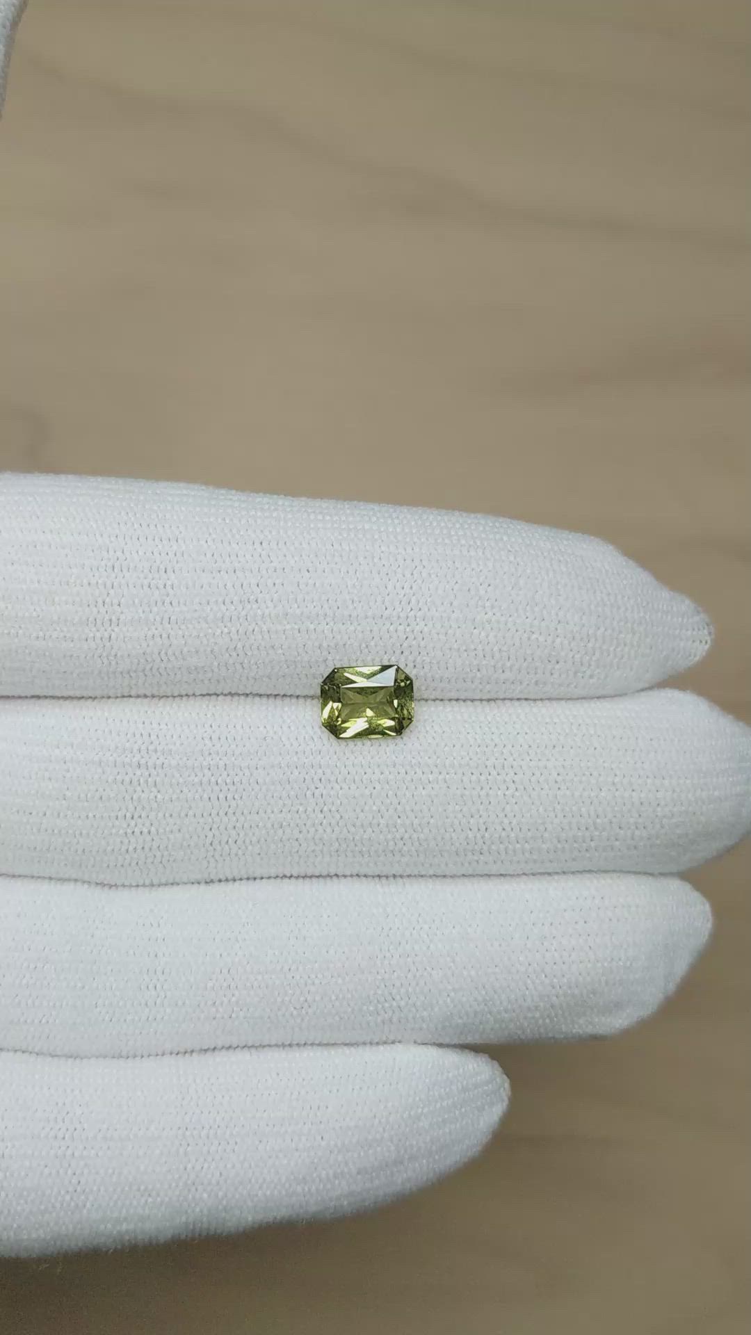2.07 Ct. Green Sapphire from Ceylon (Sri Lanka) Size Video