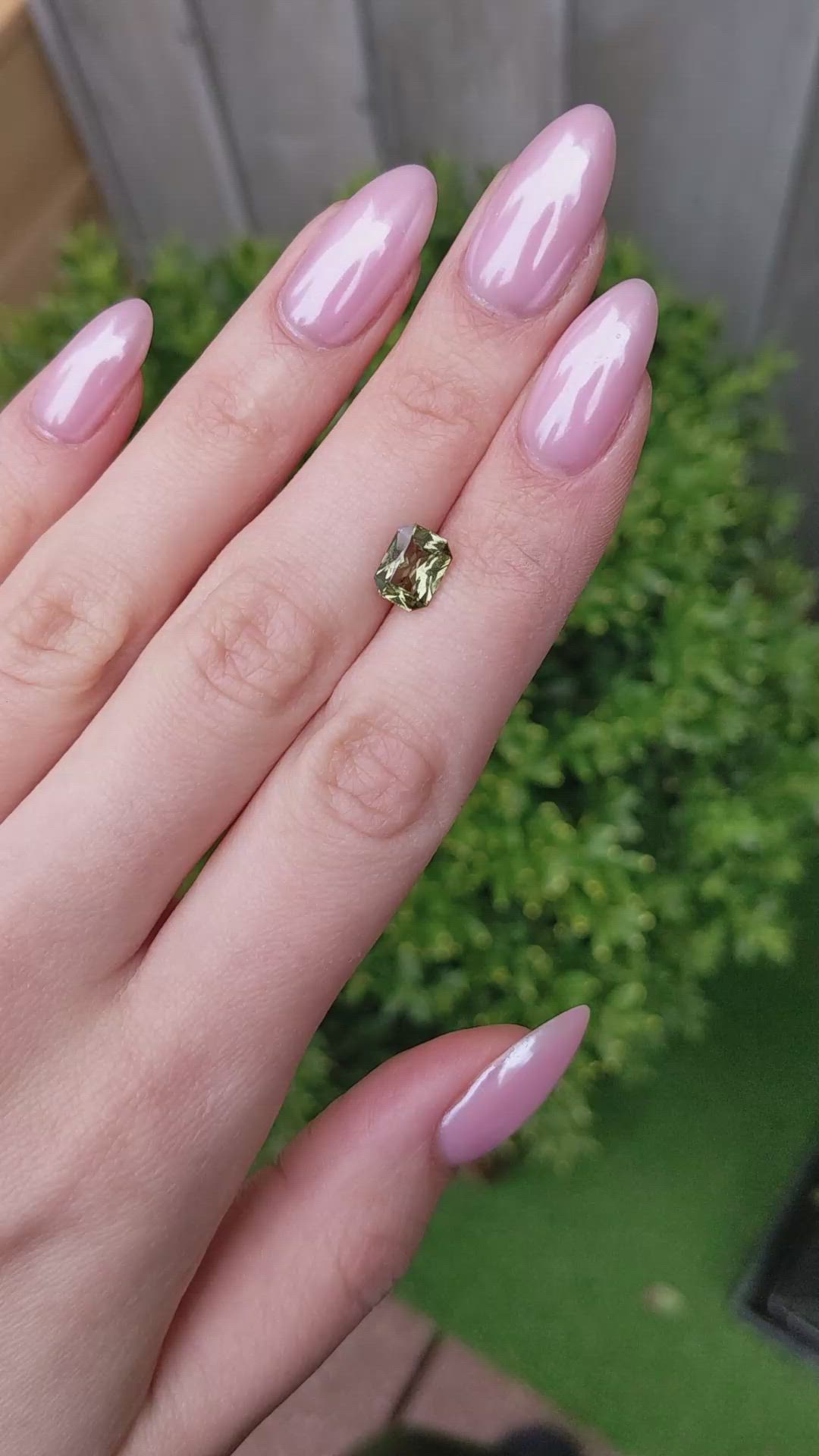 2.07 Ct. Green Sapphire from Ceylon (Sri Lanka) Size Video