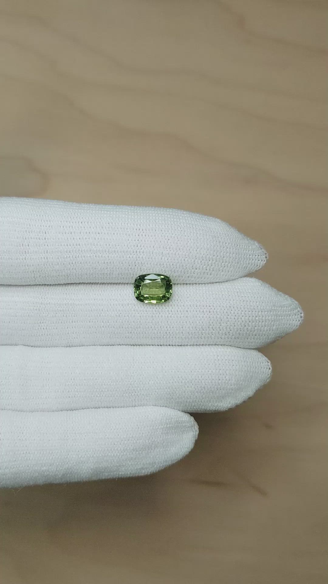 2.47 Ct. Green Sapphire from Ceylon (Sri Lanka) Size Video