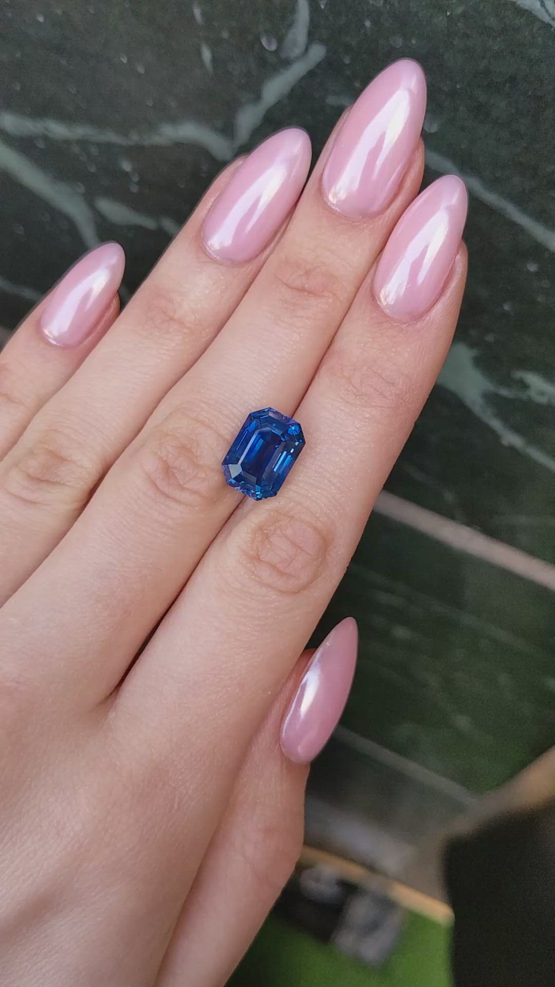 9.09 Ct. Blue Sapphire from Ceylon (Sri Lanka) Size Video