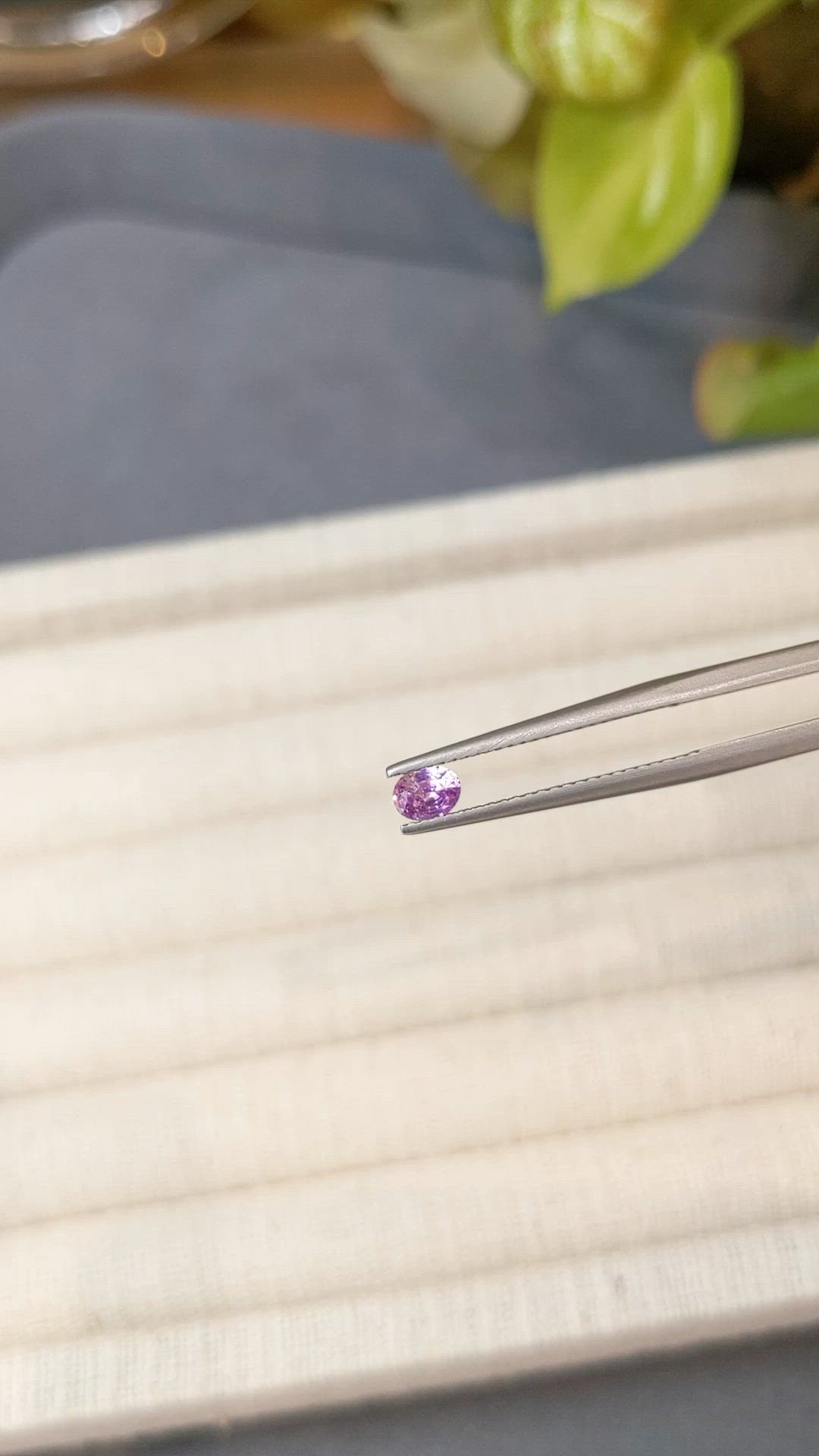 0.34 Ct. Pink Sapphire from Ceylon (Sri Lanka) Size Video