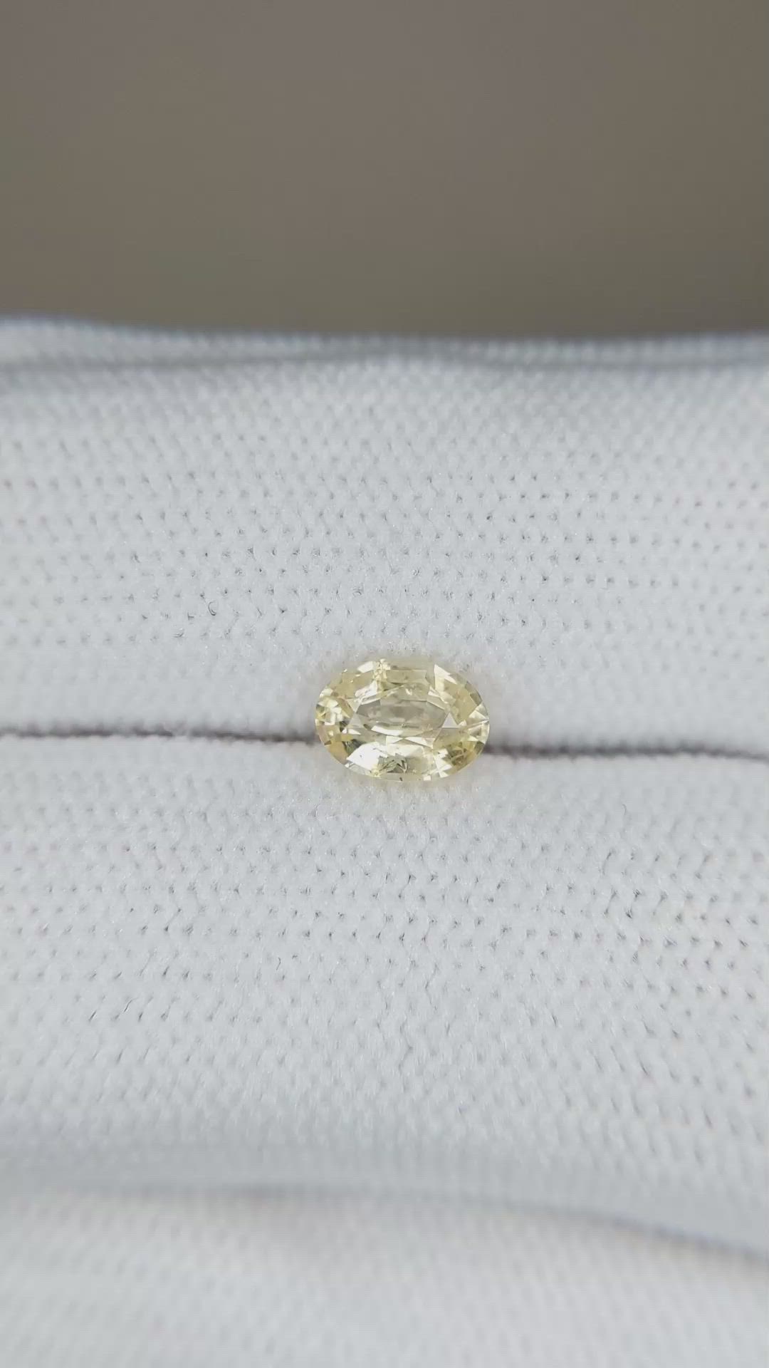 0.71 Ct. Yellow Sapphire from Ceylon (Sri Lanka) Size Video