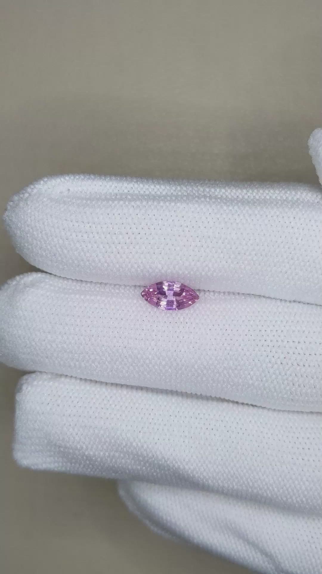 0.76 Ct. Pink Sapphire from Ceylon (Sri Lanka) Size Video
