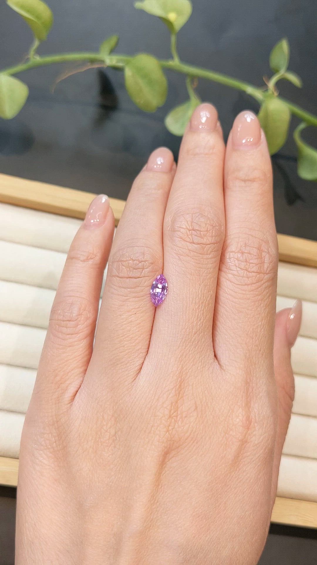 0.76 Ct. Pink Sapphire from Ceylon (Sri Lanka) Size Video