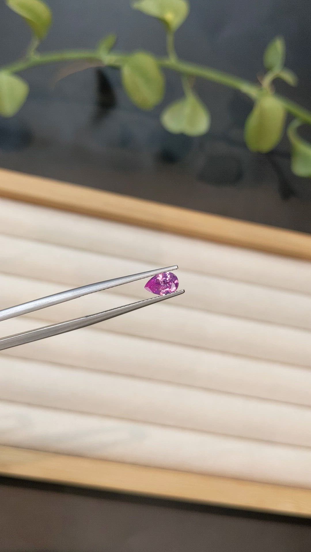 0.62 Ct. Pink Sapphire from Ceylon (Sri Lanka) Size Video