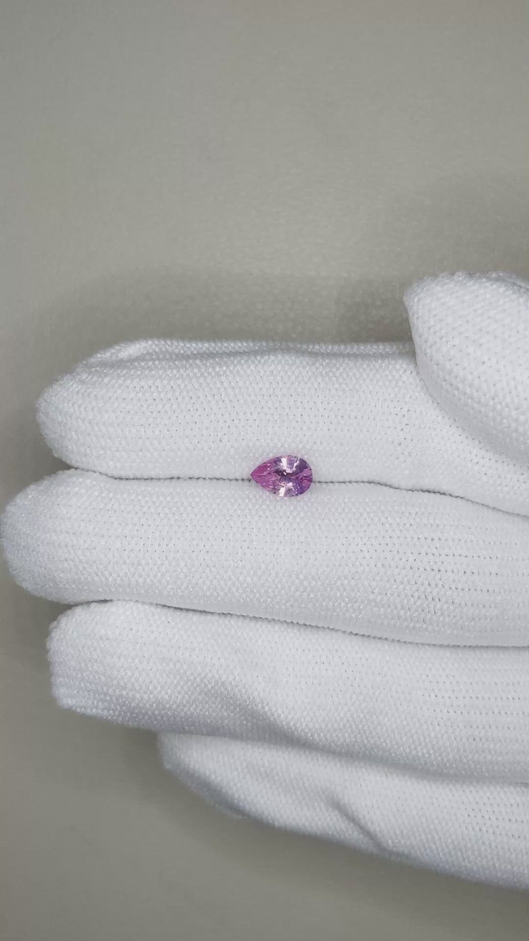 0.62 Ct. Pink Sapphire from Ceylon (Sri Lanka) Size Video