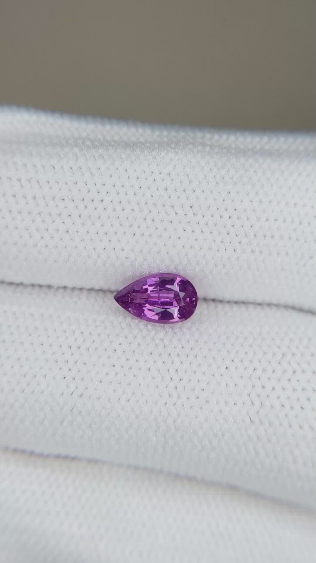 0.90 Ct. Purple Sapphire from Ceylon (Sri Lanka) Size Video