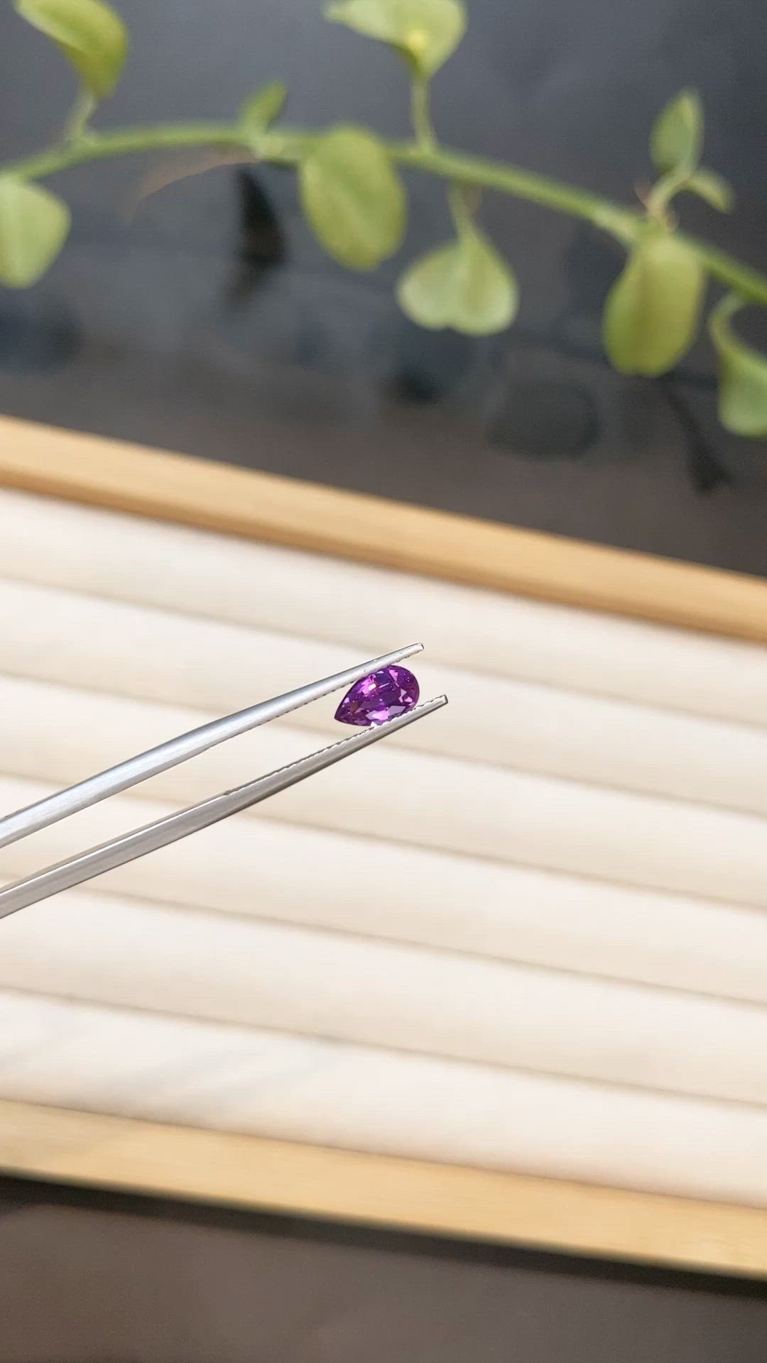 0.90 Ct. Purple Sapphire from Ceylon (Sri Lanka) Size Video