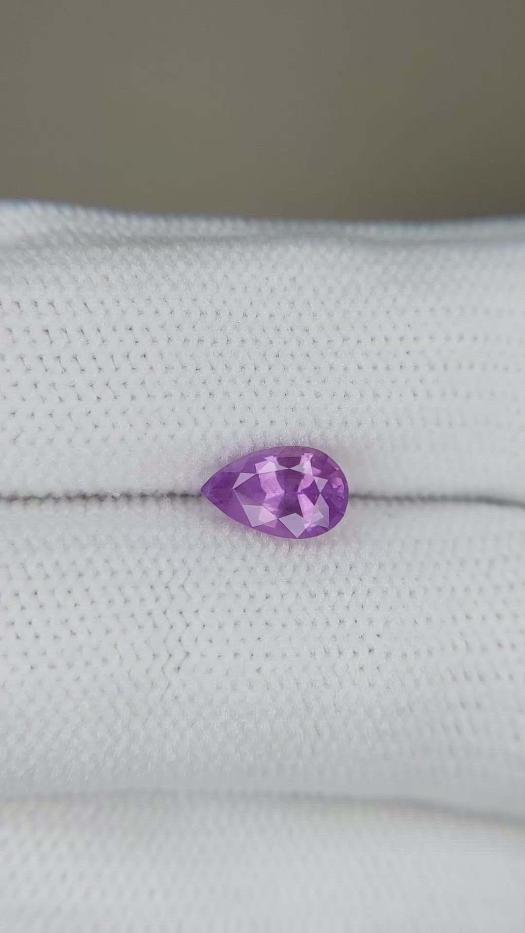 1.02 Ct. Purplish Pink Sapphire from Ceylon (Sri Lanka) Size Video