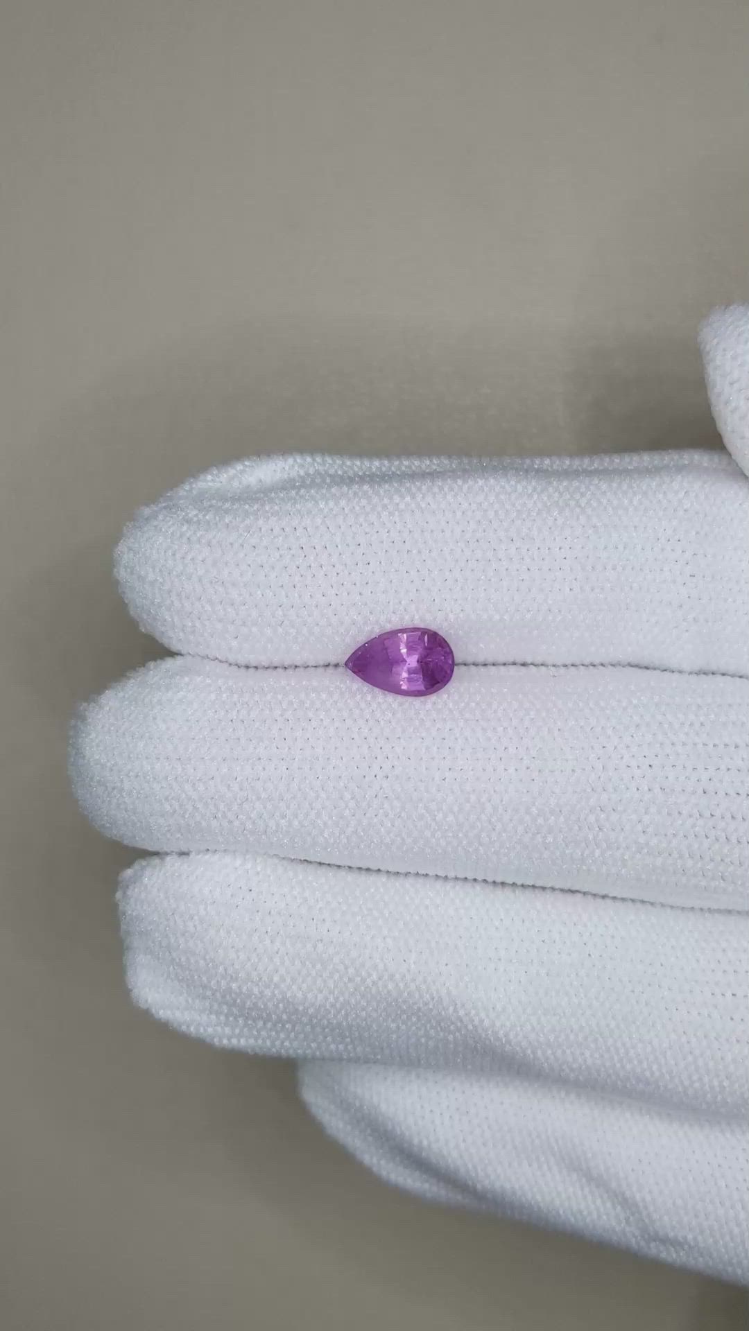 1.02 Ct. Purplish Pink Sapphire from Ceylon (Sri Lanka) Size Video