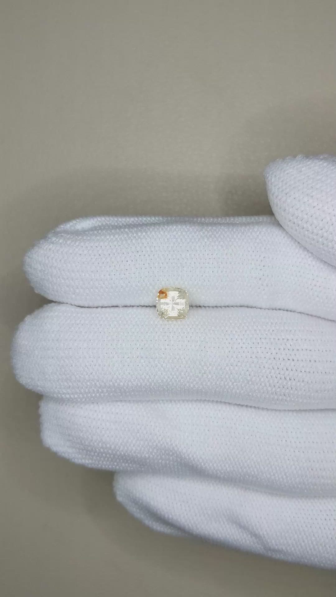1.12 Ct. Yellow Sapphire from Ceylon (Sri Lanka) Size Video