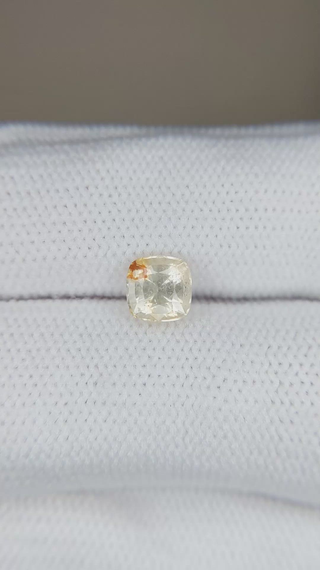 1.12 Ct. Yellow Sapphire from Ceylon (Sri Lanka) Size Video