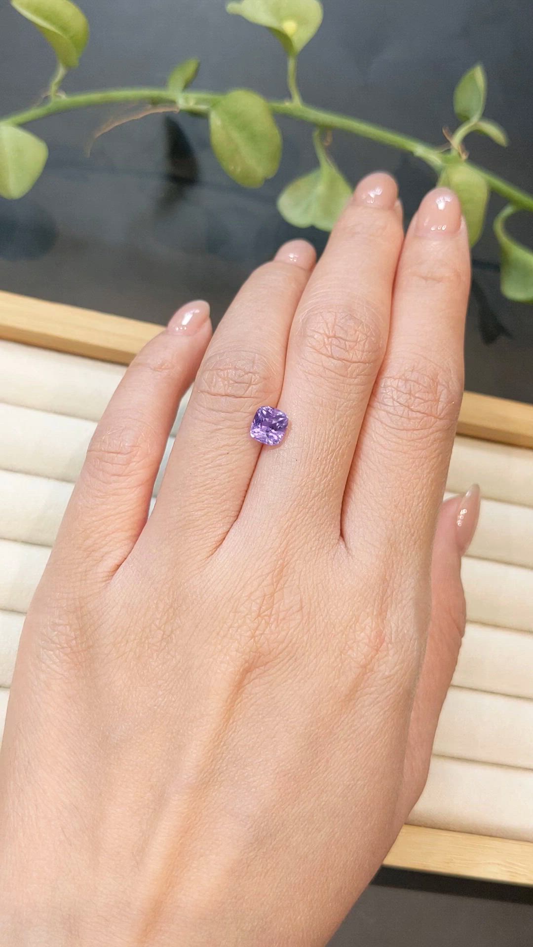 1.70 Ct. Purple Sapphire from Ceylon (Sri Lanka) Size Video