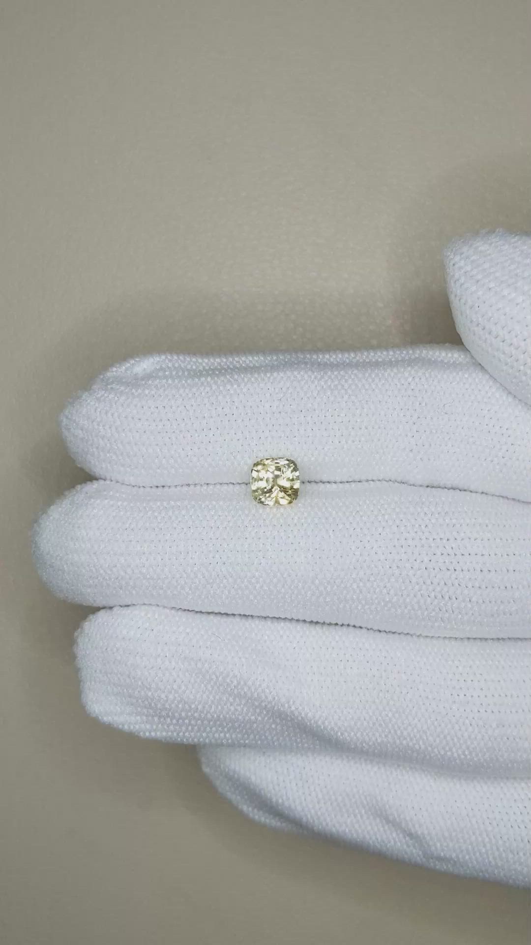 1.14 Ct. Yellow Sapphire from Ceylon (Sri Lanka) Size Video