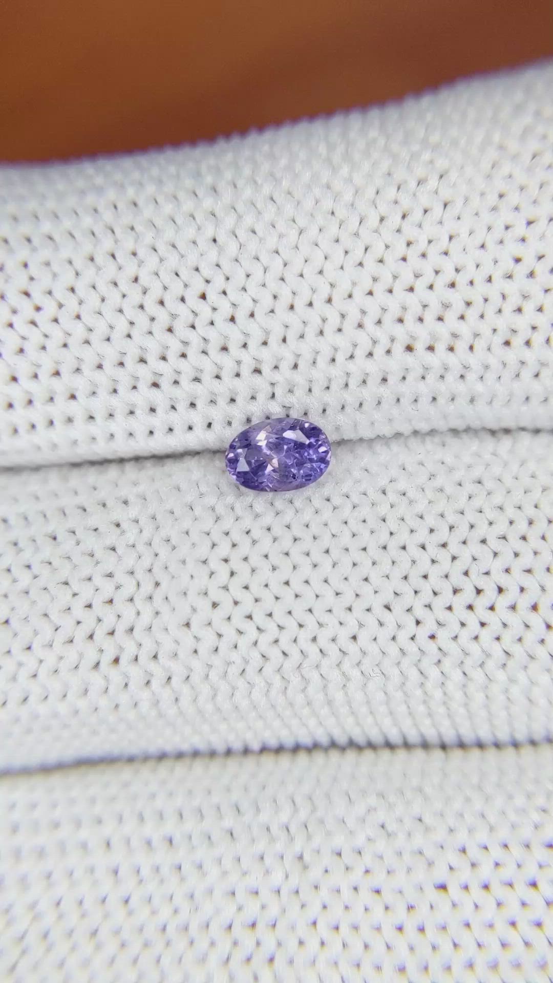 0.44 Ct. Purple Sapphire from Ceylon (Sri Lanka) Size Video
