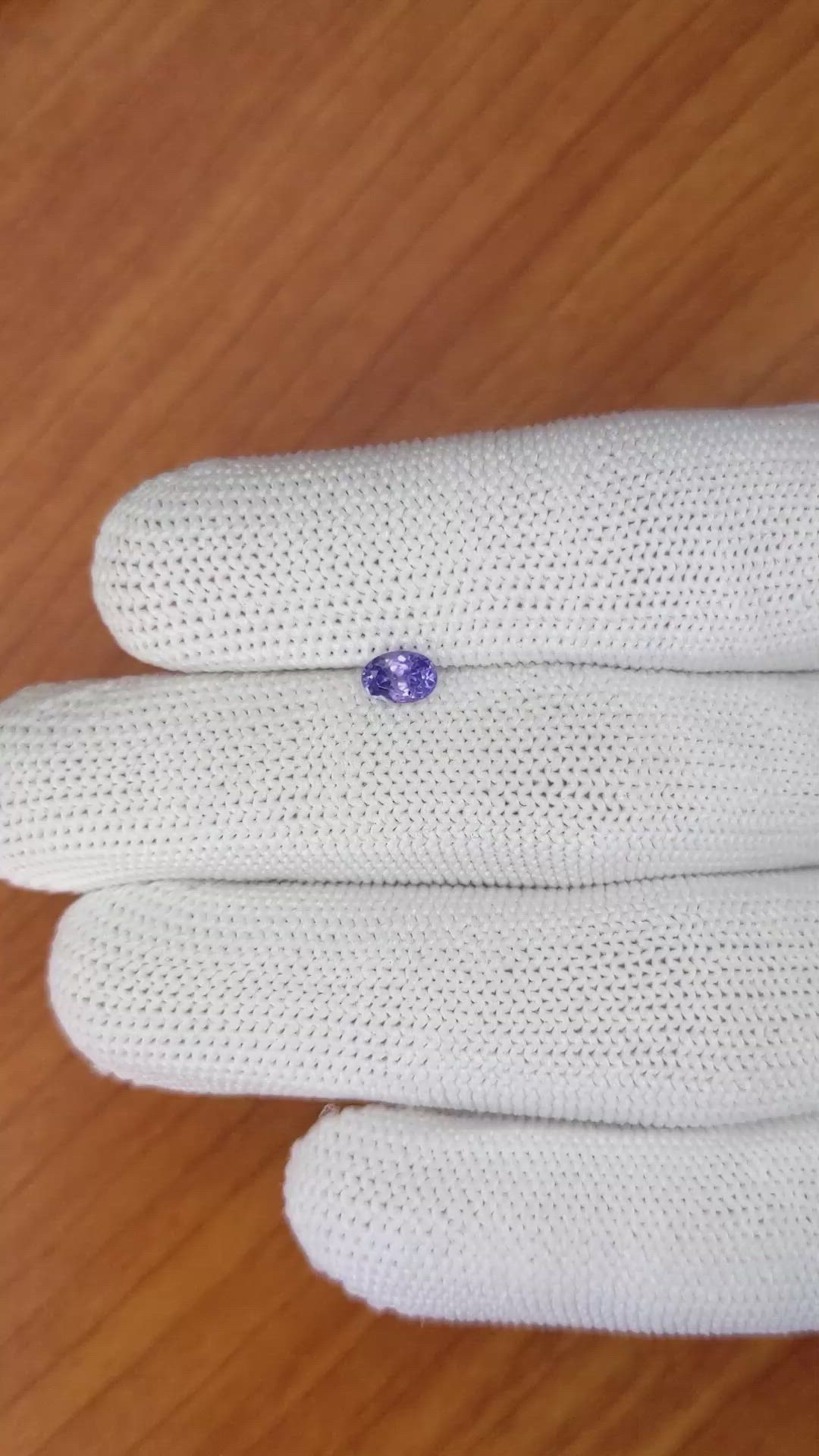 0.44 Ct. Purple Sapphire from Ceylon (Sri Lanka) Size Video