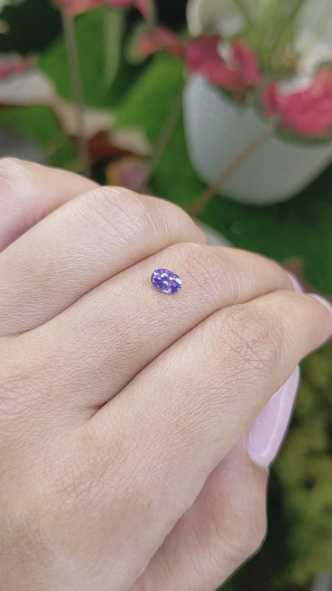 0.44 Ct. Purple Sapphire from Ceylon (Sri Lanka) Size Video