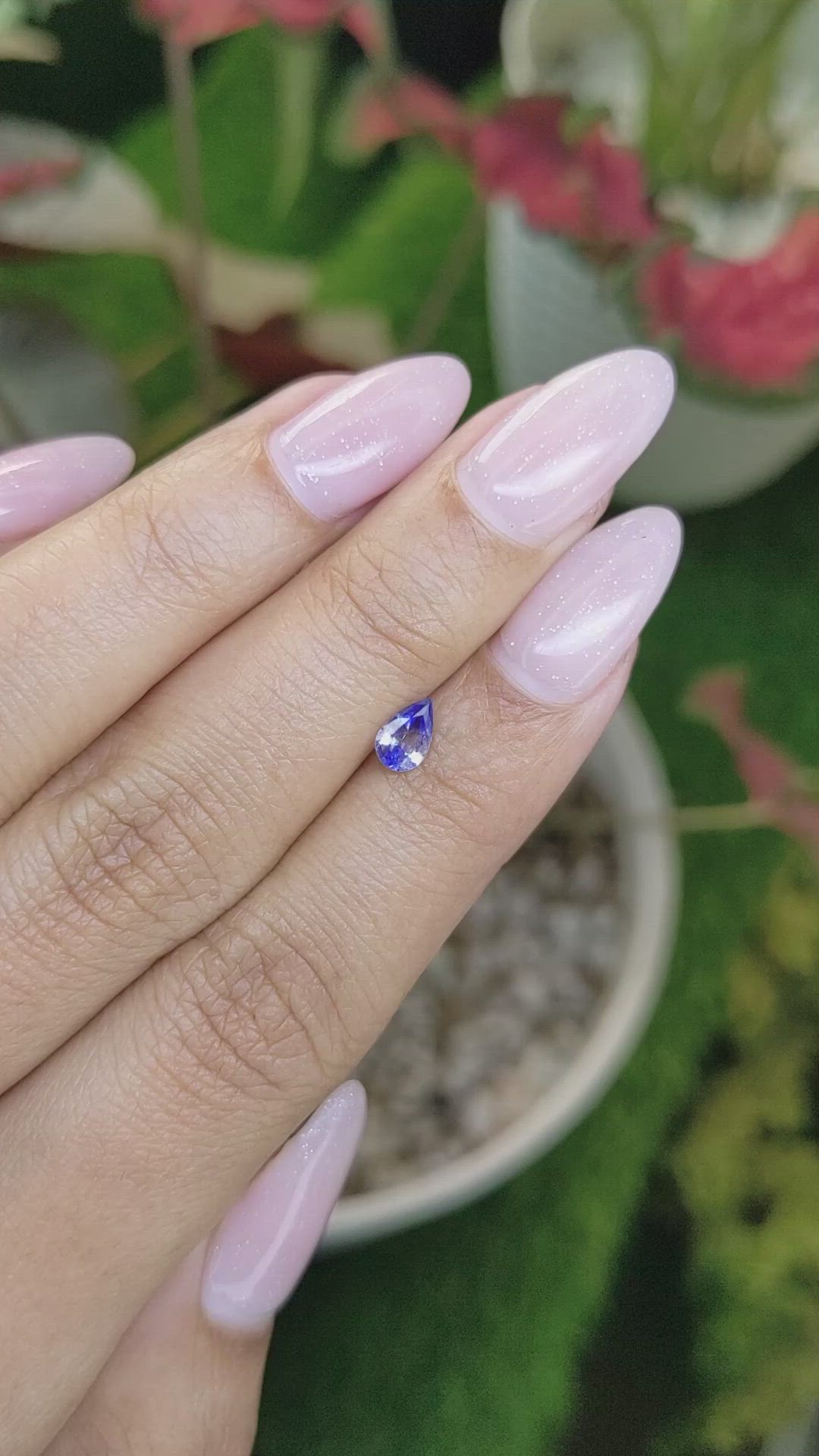 0.45 Ct. Bi Color Sapphire from Ceylon (Sri Lanka) Size Video