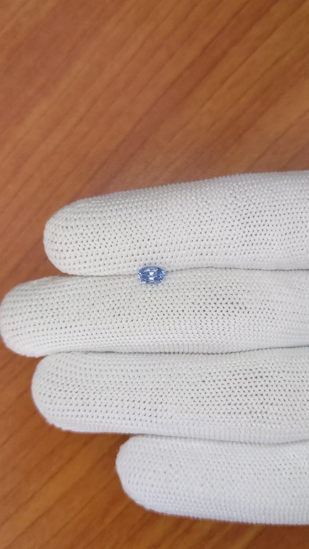 0.45 Ct. Blue Sapphire from Ceylon (Sri Lanka) Size Video