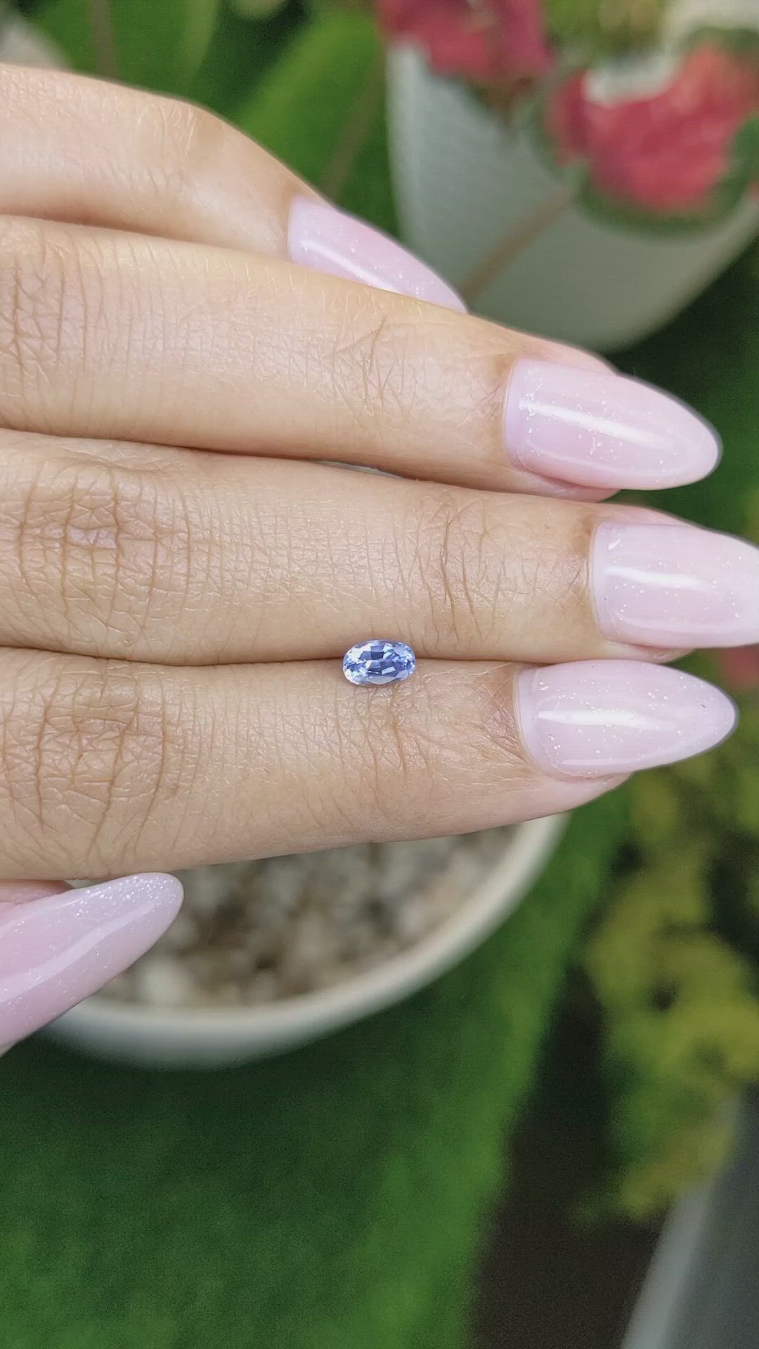 0.45 Ct. Blue Sapphire from Ceylon (Sri Lanka) Size Video