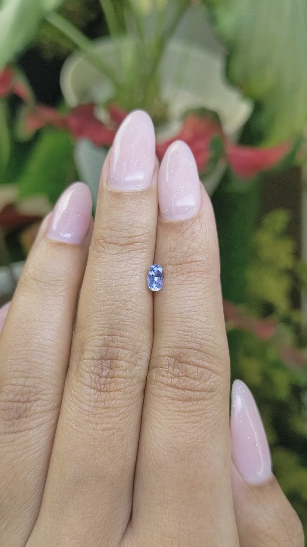 0.45 Ct. Blue Sapphire from Ceylon (Sri Lanka) Size Video