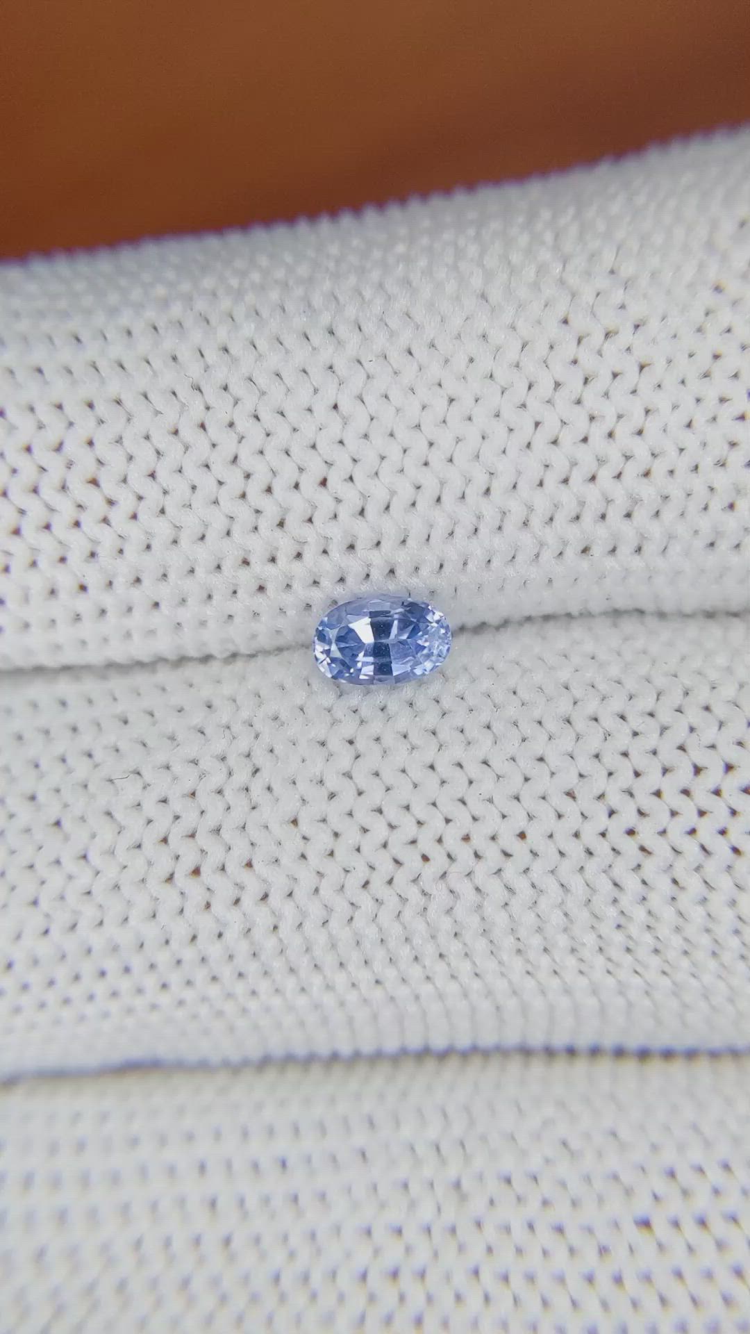 0.45 Ct. Blue Sapphire from Ceylon (Sri Lanka) Size Video