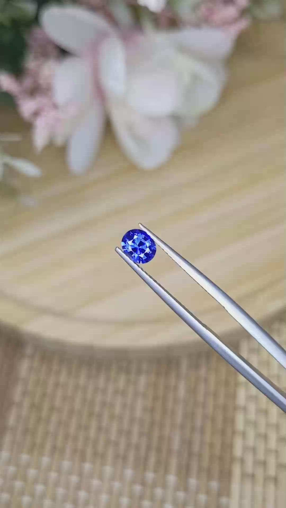 0.68 Ct. Blue Sapphire from Ceylon (Sri Lanka) Size Video