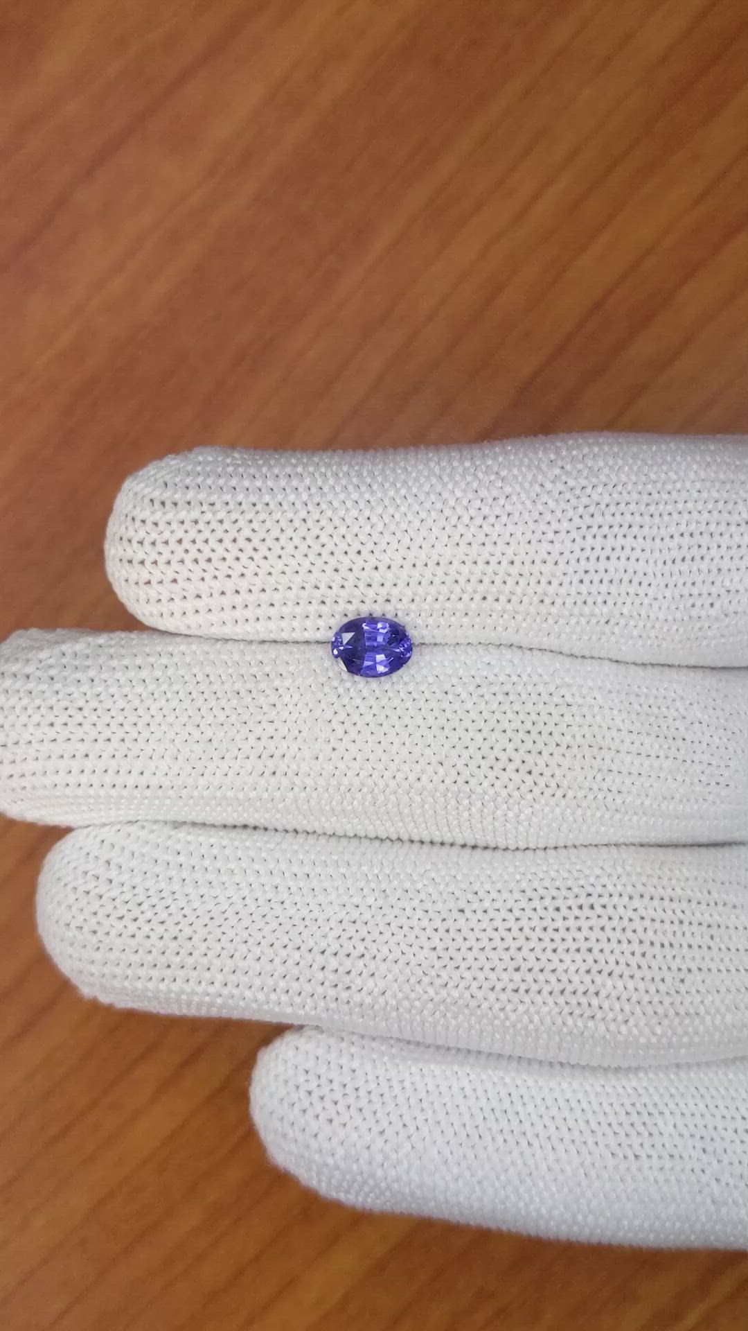 0.89 Ct. Violet Sapphire from Ceylon (Sri Lanka) Size Video