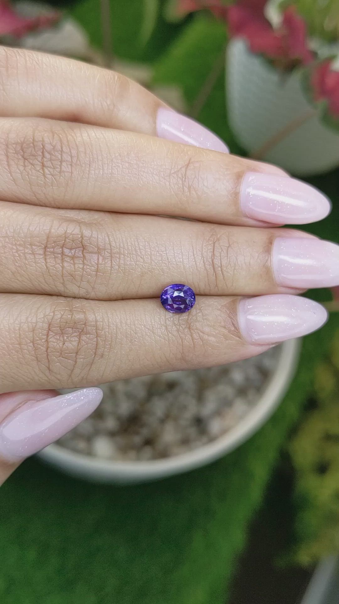 1.07 Ct. Color Change Sapphire from Ceylon (Sri Lanka) Size Video