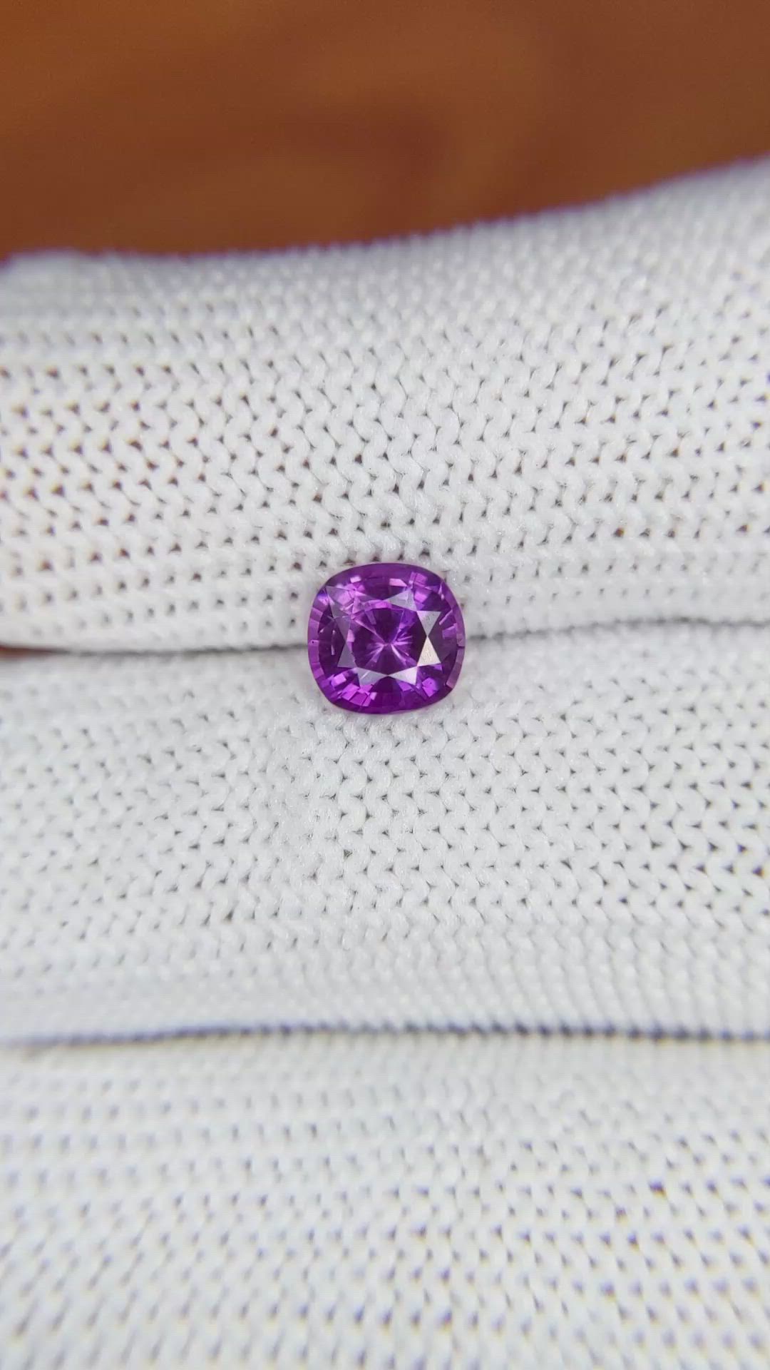 1.20 Ct. Pinkish Purple Sapphire from Ceylon (Sri Lanka) Size Video