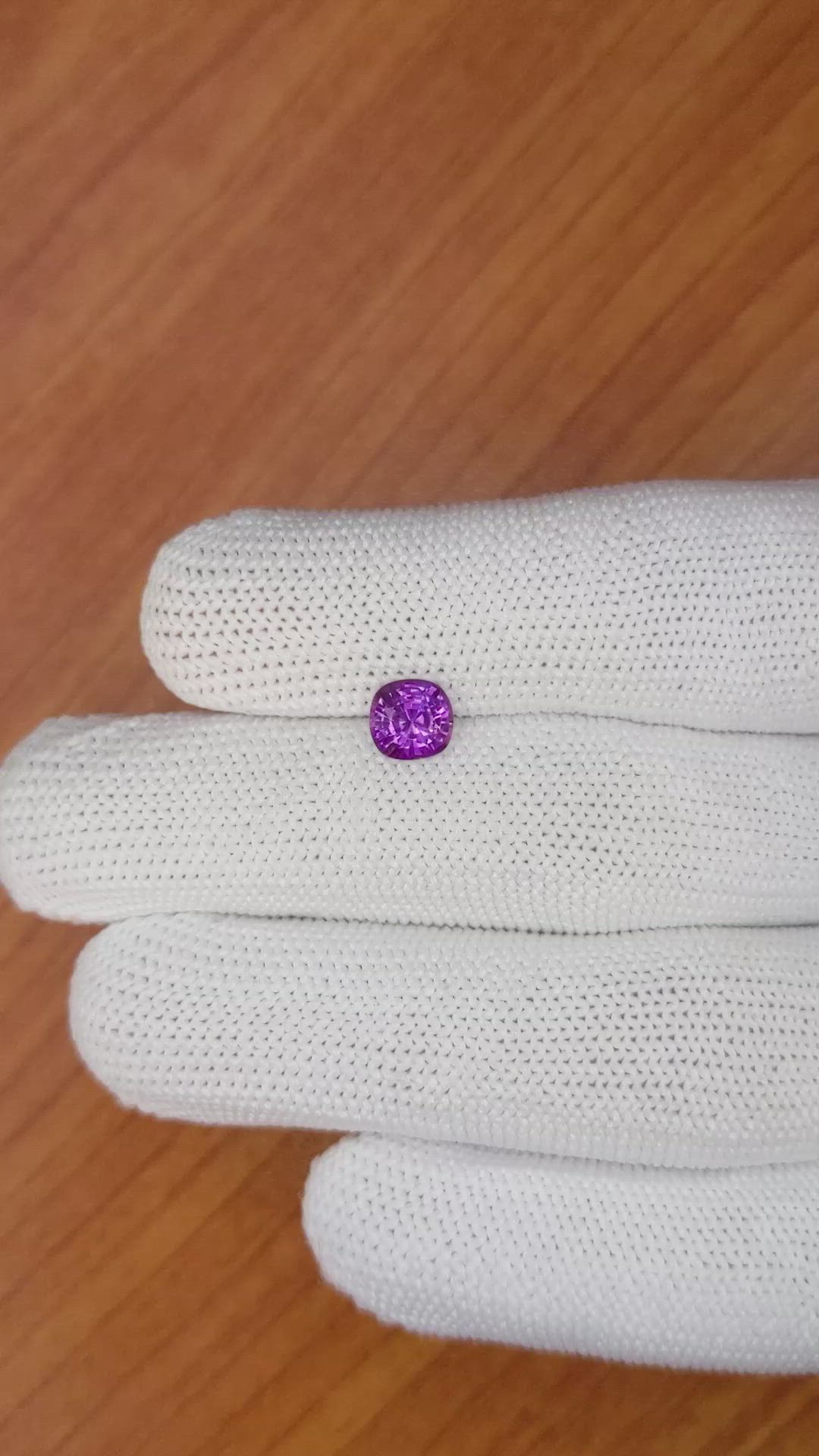 1.20 Ct. Pinkish Purple Sapphire from Ceylon (Sri Lanka) Size Video