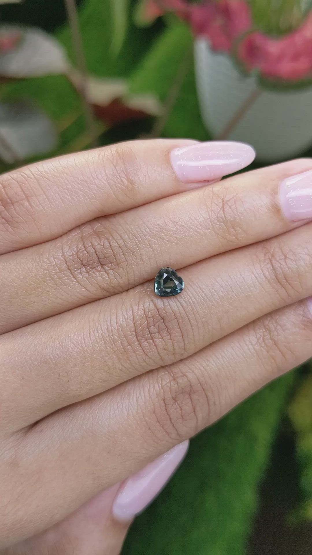 1.06 Ct. Bluish Green Sapphire from Madagascar Size Video