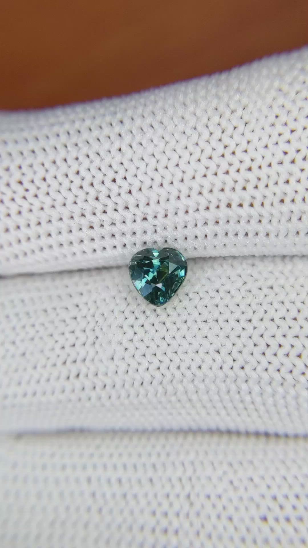 1.06 Ct. Bluish Green Sapphire from Madagascar Size Video