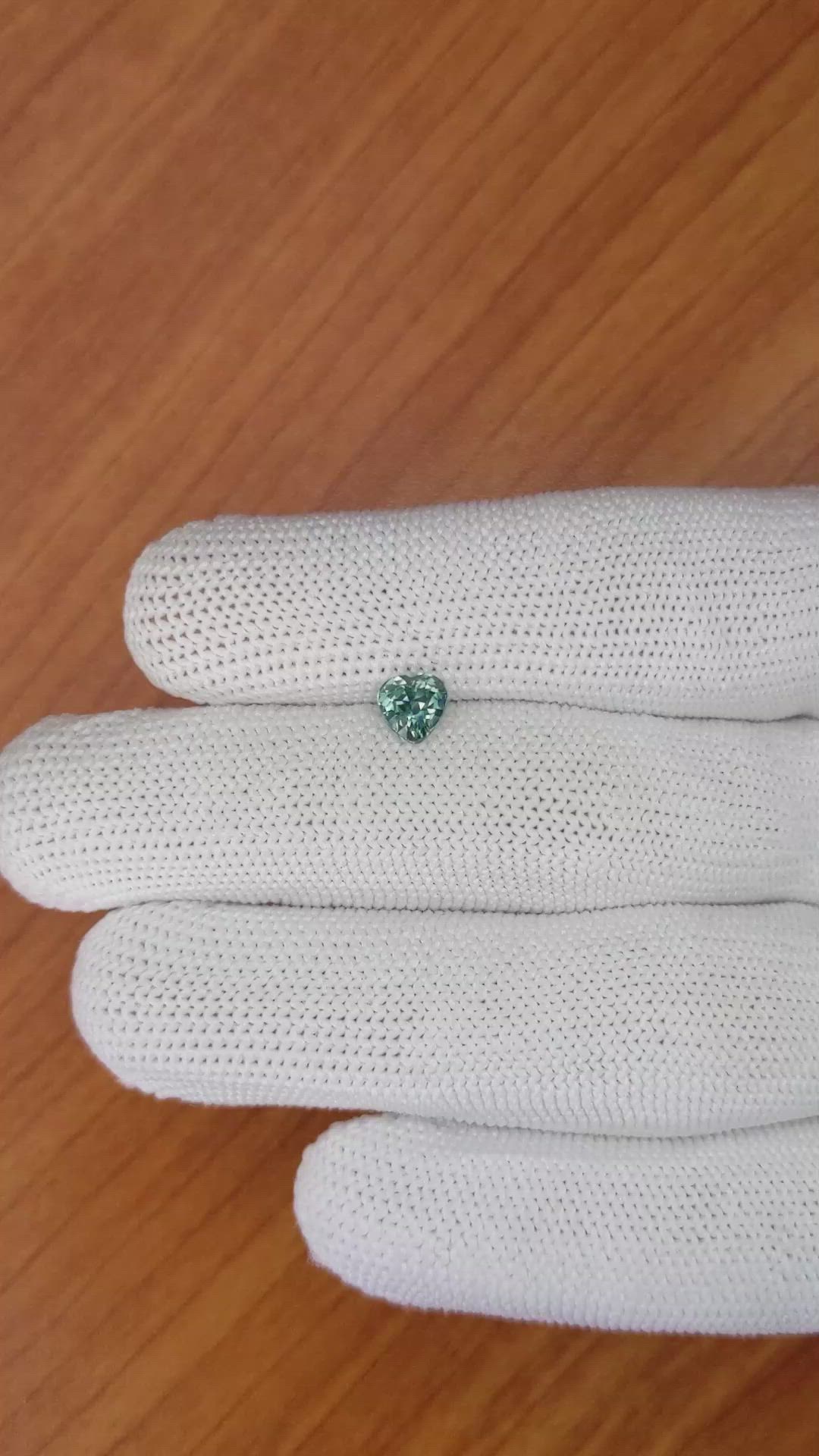 1.06 Ct. Bluish Green Sapphire from Madagascar Size Video