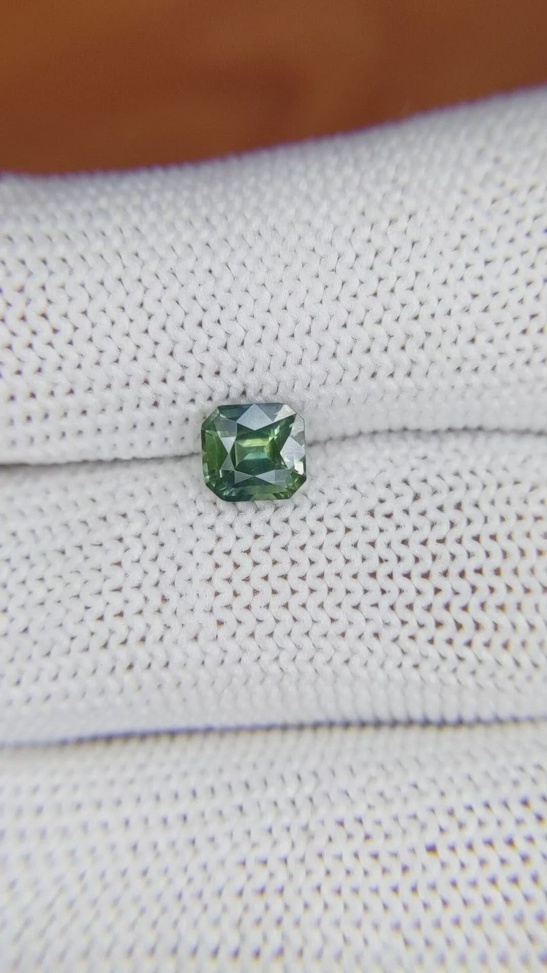 1.10 Ct. Yellowish Green Sapphire from Madagascar Size Video